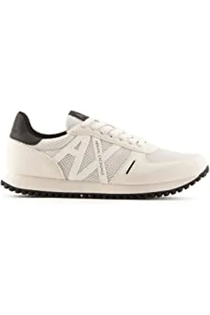 Armani Exchange Openwork Side, Contrast Logo, Microsuede Inserts Sneakersy męskie, , 45.5 EU