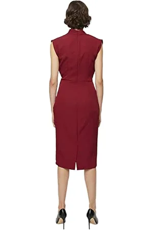 Trendyol Damska sukienka midi Basic Slim Fit tkana, , 38