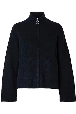 SELECTED Slfsia Ras Ls Knit Zipper Cardigan Noos, , L