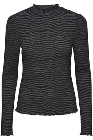 Pieces® Damska koszulka z długim rękawem Pcsesh Ls T-Neck Top Bc, , S