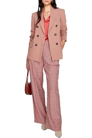 Sisley Spodnie, Brązowy/Mineal Red Pattern 61 r, 38
