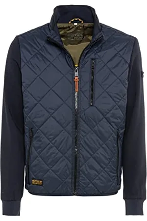 Camel Active Męska pikowana bluza z rękawami z dżerseju, granatowy, 60