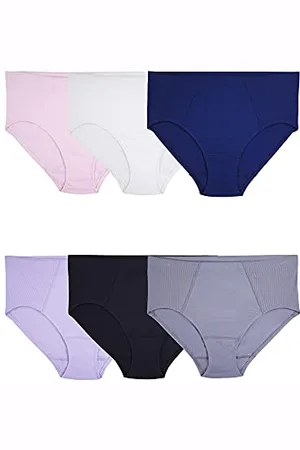 Fruit Of The Loom Bielizna damska plus size, zaprojektowana tak, aby pasowała do Twoich krągłości (6 sztuk), 6-pak - Moda Różne, 5XL