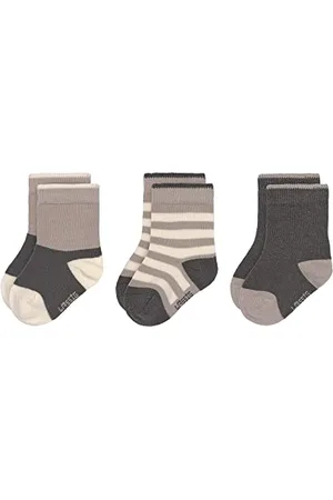 LÄSSIG LÄSSIG Unisex skarpetki dziecięce i niemowlęce zestaw 3 szt. / antracyt taupe rozmiar 15-18