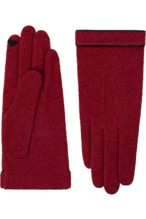 ROECKL Damskie skórzane rękawiczki Piping Touch, Classic Red, 7.5, , 7.5