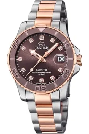 Jaguar J871/2 zegarek damski z kolekcji Woman, 34 mm, brązowy koperta ze stalowym brązowym paskiem
