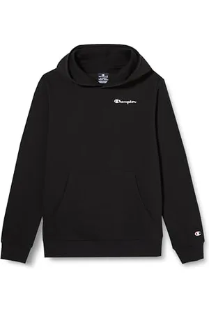 Champion Legacy American Classics B - Skrypt Logo Ultralight Powerblend Fleece Bluza z Kapturem, Czarny, 5-6 Lat Dziecko FW23