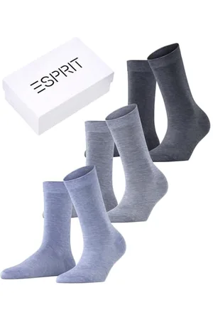 ESPRIT Kobiety Skarpety Solid Mix 3-Pack W SO Bawełna Lyocell jednokolorowe 3 Pak, , 35-38