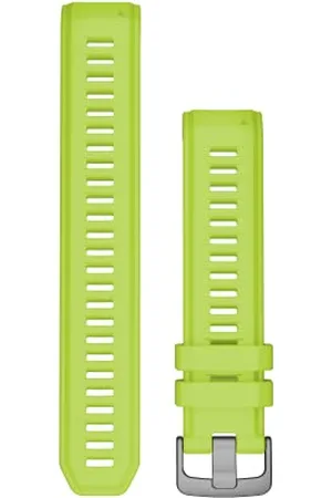 Garmin Unisex – bransoletka dla dorosłych 22 mm silikonowa limonka części ze stali szlachetnej łupek szary, 22 mm