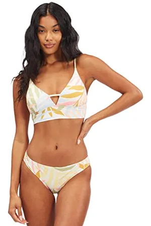 Billabong Damska klasyczna góra od bikini z dekoltem w serek, nadruk z kryształów soli, rozmiar L