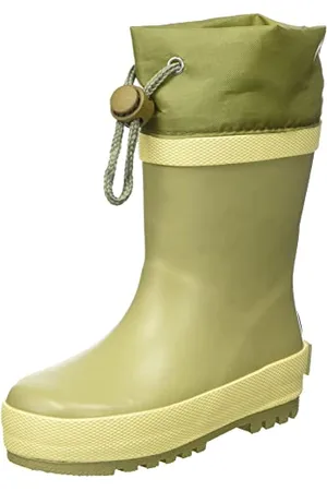 Playshoes Chłopięce unisex dziecięce kalosze, oliwkowe jednolite, 21 EU, , 21 EU