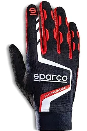 Sparco HYPERGRIP+ Gloves T 09 Black/RED, wielokolorowe, 42/50 EU, , 42/50 EU