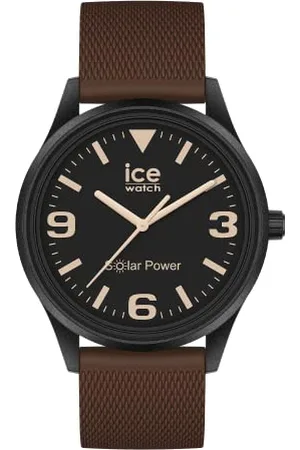 Ice-Watch ICE solar power - Męski brązowy zegarek z silikonowym paskiem - 020607 (Medium)