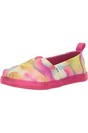 TOMS Chłopięce dziewczęce klasyczne mokasyny Alpargata płaskie, mango botaniczny nadruk słońca, 10 UK dziecko