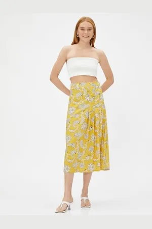 Koton Damska wiskoza Floral Midi Skirt, , 42