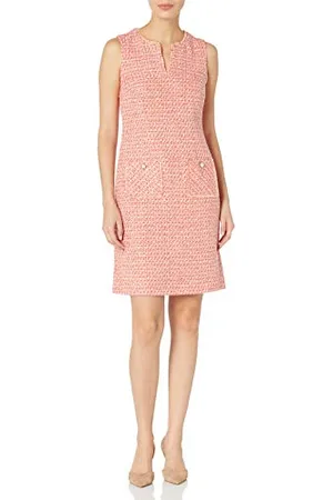 Karl Lagerfeld Damska sukienka tweed shift z kieszeniami luźna sukienka, , 8