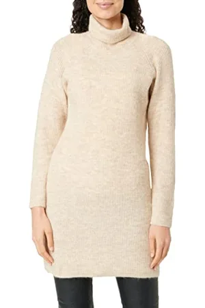 Pieces® Damska sukienka PCELLEN LS HIGH Neck Knit Dress NOOS BC, , M