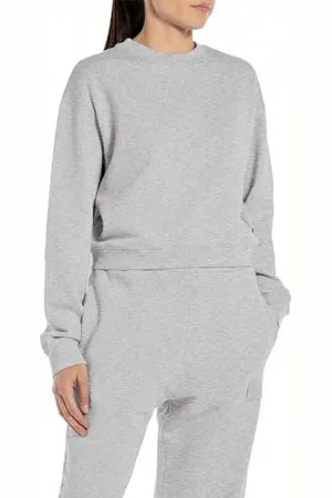 Replay Cropped damska bluza z kapturem, , S