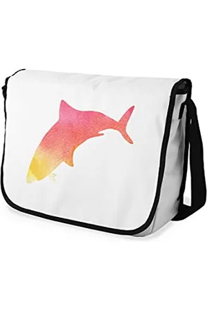 Bonamaison Drukowane cyfrowo torby szkolne Messenger z czarnym paskiem dla dziewcząt i chłopców, torby na ramię dla studentów, powrót do szkoły, rozmiar: 29x36 Cm, , torby listonoszki