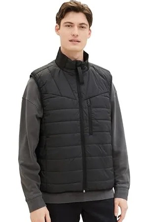 TOM TAILOR Męska kamizelka 1038924, 29999-Black, XL, , XL