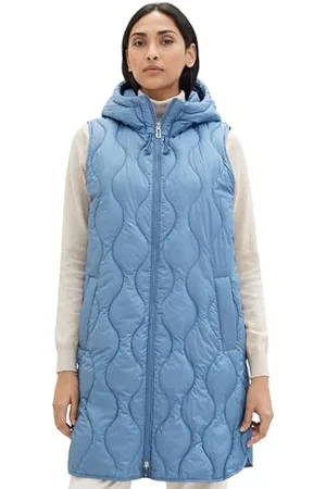 TOM TAILOR Damska kamizelka Longstyle Lightwight z kapturem, , M