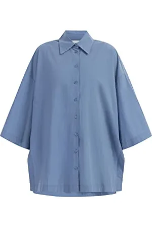 Risa Damska koszula oversize teylon 25326388, niebieska, L, , L