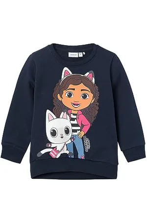 NAME IT Bluza dziewczęca Nmfness Gabby Sweat Bru Noos Vde, , 92 cm