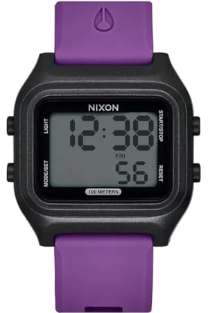Nixon Unisex cyfrowy zegarek kwarcowy z silikonową bransoletką A1399-192-00, , Pasek