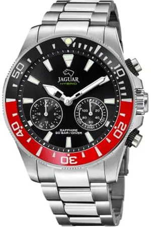 Jaguar J888/3 Collection Connected koperta zegarka 45,7 mm czarna ze stalowym paskiem dla mężczyzn