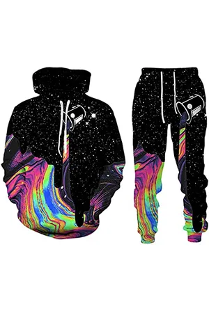 TOM TAILOR Pokem&Hent Planet kolorowa bluza z kapturem z nadrukiem 3D, unisex, jesienny strój dwuczęściowy, , 26