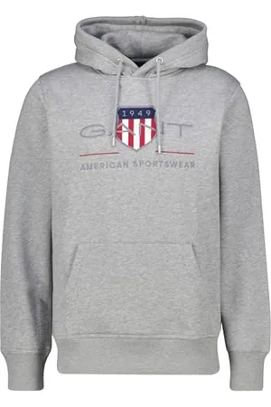 GANT Męska bluza z kapturem REG Archive Shield, , standardowa