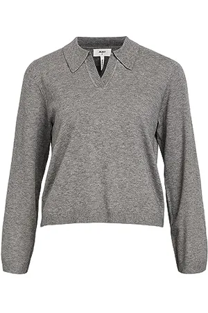 Object Objthess L/S V-Neck Knit Polo Noos, , M