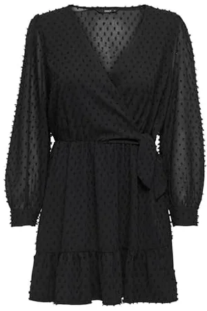 ONLY Damska sukienka Onltiva L/S Dobby Fake Wrap Dress WVN minisukienka, , S