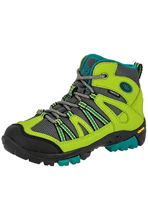 BRUTTING OHIO HIGH Uniseks - dzieci Buty trekkingowe i turystyczne, cytrynowy/szary/niebieski, 35 EU
