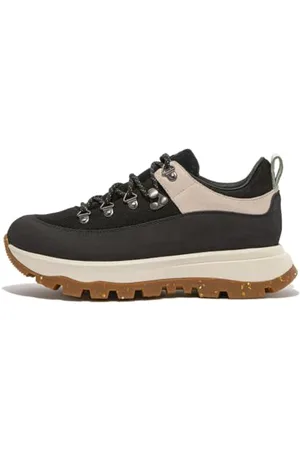 FitFlop Damskie buty trekkingowe NEO-D-HYKER, płótno/zamszowe, czarne, 42, , 43 EU