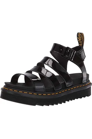 Dr. Martens Sandały damskie Blaire, Czarna lampa patentowa 001, 38 EU