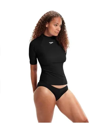 Speedo Damska koszulka z krótkim rękawem chroniąca przed słońcem | ochrona przed promieniowaniem UV | żeński surfing, , S