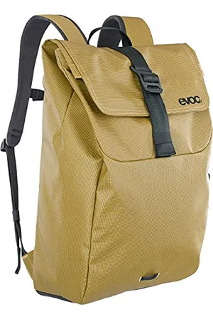 Evoc DUFFLE BACKPACK 26, praktyczny plecak na co dzień (idealny plecak turystyczny z elastycznymi kieszeniami bocznymi, wodoodporny plecak, wymiary: 17 x 31 x 50 cm, pojemność: 26 l), Curry - Black