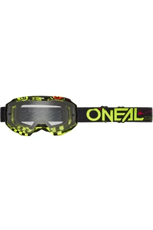 Oneal Motocross Brille B-10 Attack, Klar, Schwarz Neon Gelb, 6029-10