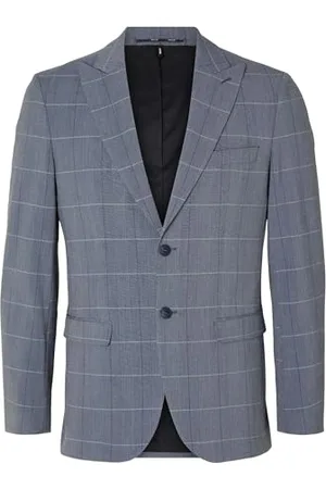 SELECTED Męska marynarka Slhslim-Liam Blue Check BLZ Flex, , 54