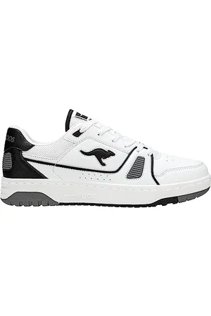 KangaROOS Unisex K-Draft Center Sneakers, White/Jet Black, 43 EU, , 43 EU