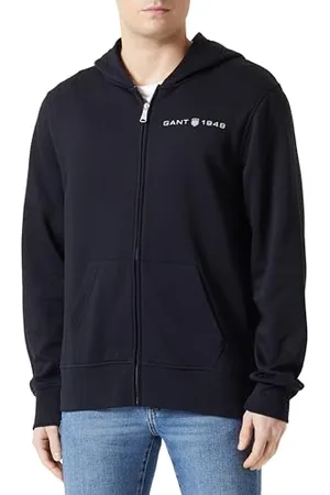 GANT Bluza z kapturem z nadrukiem graficznym na całej długości, , M