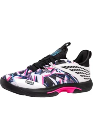 K-Swiss Performance Męskie buty tenisowe Speedtrac Padel, białe/czarne/neonowe różowe, 47 EU, , 47 EU