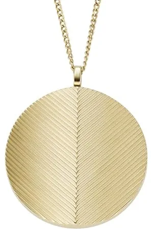 Fossil Naszyjnik damski Harlow Locket Collection wisiorek stal szlachetna kolor złoty, JF04738710, Length: 406.4mm, Width: 5mm, Height: 28mm, Stal nierdzewna, Bez kamieni szlachetnych