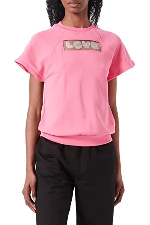 Moschino Damska bluza z krótkim rękawem, fuksja, rozmiar 40