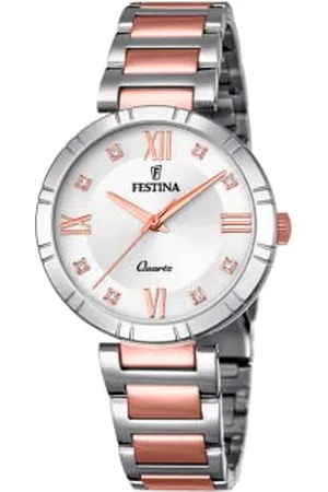 Festina Damski analogowy zegarek kwarcowy z bransoletką ze stali szlachetnej F16937/D