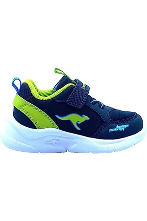 KangaROOS Chłopięce Unisex dziecięce K-NY Chip EV Sneaker, granatowe (granatowe/limonkowe), 21 EU, , 21 EU