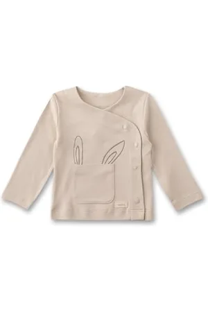 Sanetta Uniseks Newborn koszulka z długim rękawem Interlock 100% bawełna ekologiczna, , 50