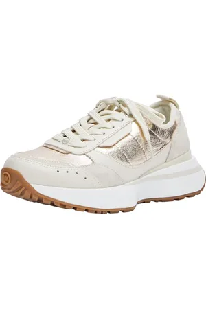 Michael Kors Flynn Trainer, Sneaker Damskie, Kream, 42 EU, , 42 EU
