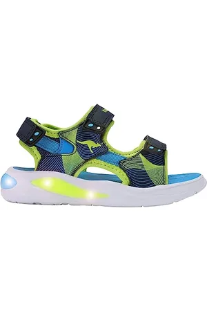 KangaROOS Unisex K-SLS Ruffy sandały, granatowe/limonkowe, rozmiar 35 EU, , 35 EU